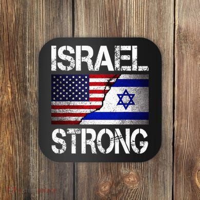 Israel Strong Pray For Israel US Israel Flag Coaster