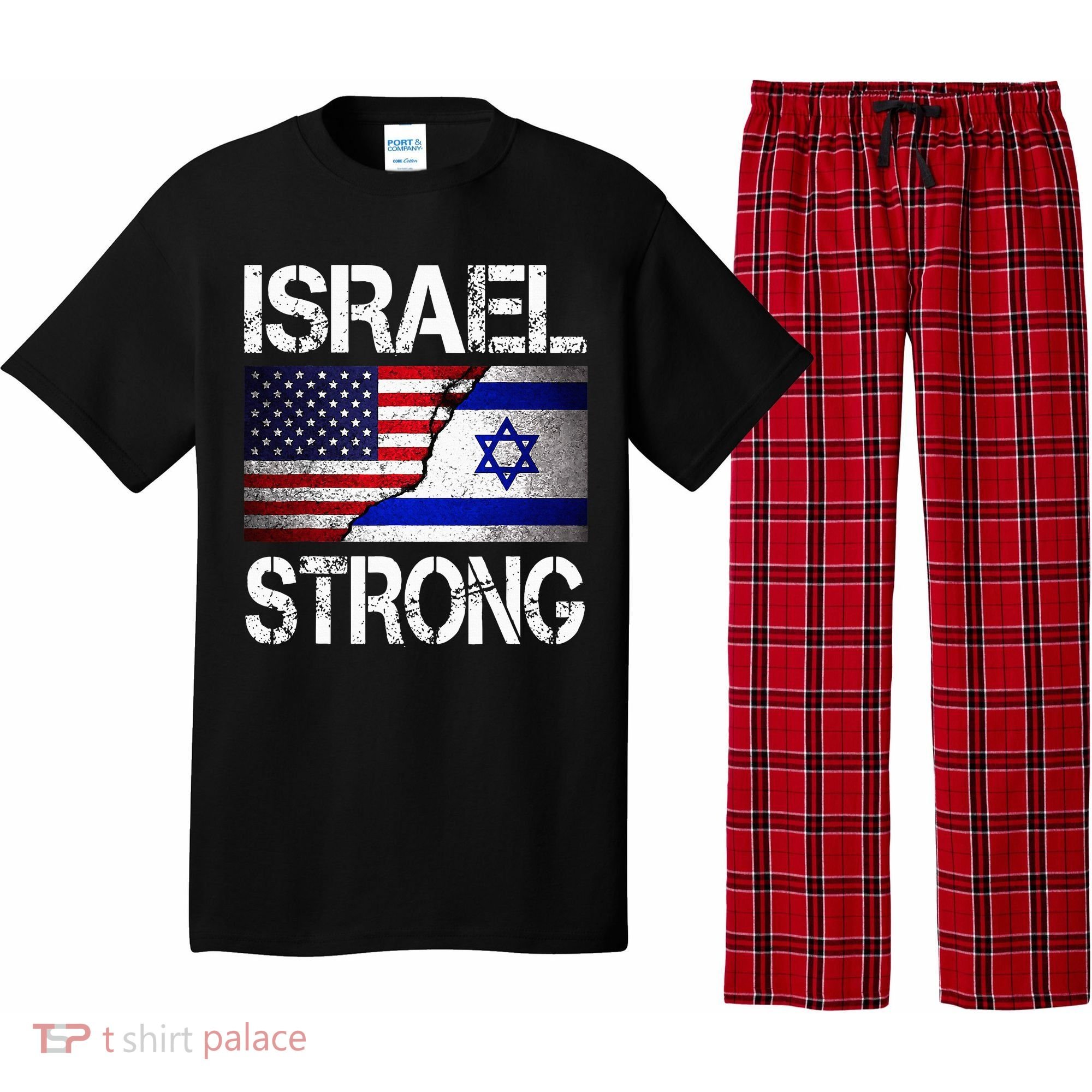 Israel Strong Pray For Israel US Israel Flag Pajama Set