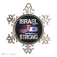 Israel Strong Pray For Israel US Israel Flag Ornament thumb 0