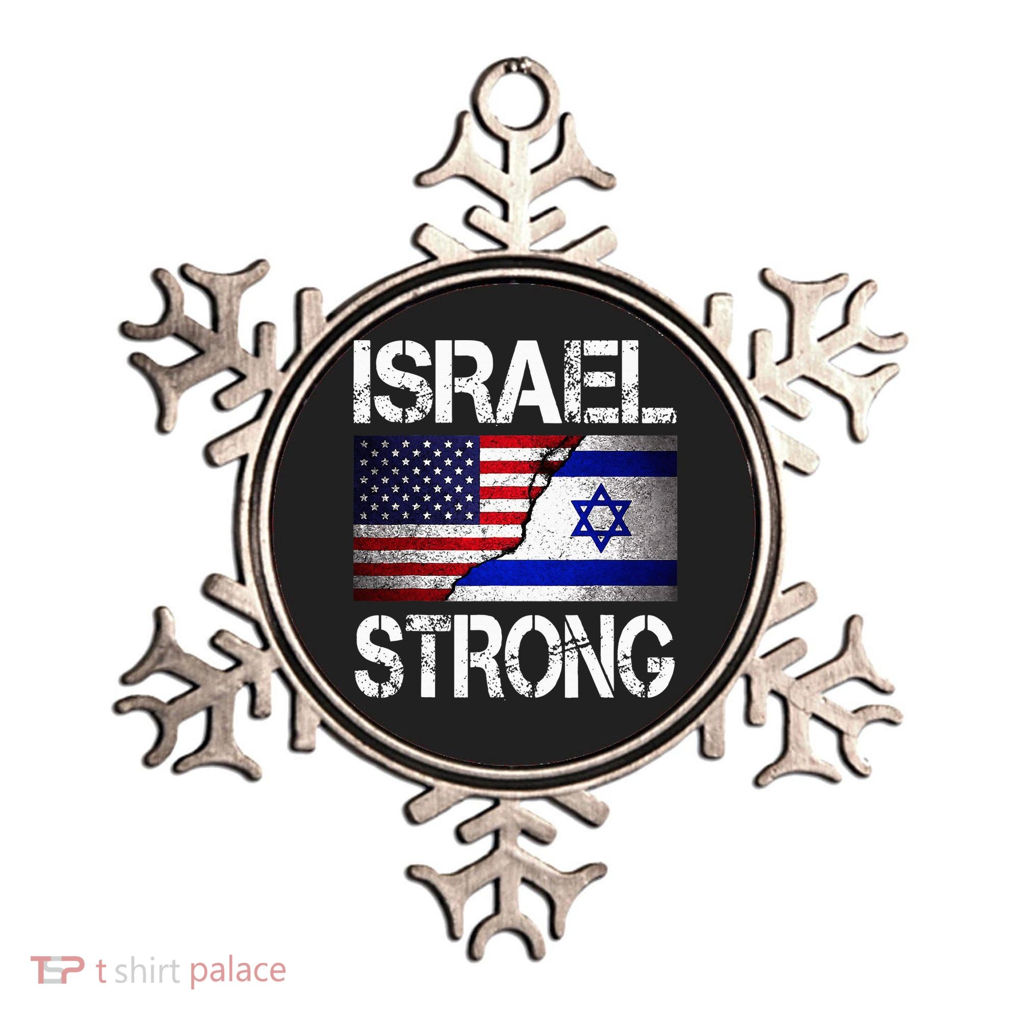 Israel Strong Pray For Israel US Israel Flag Ornament
