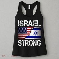 Israel Strong Pray For Israel US Israel Flag Women's Tank Top thumb 3