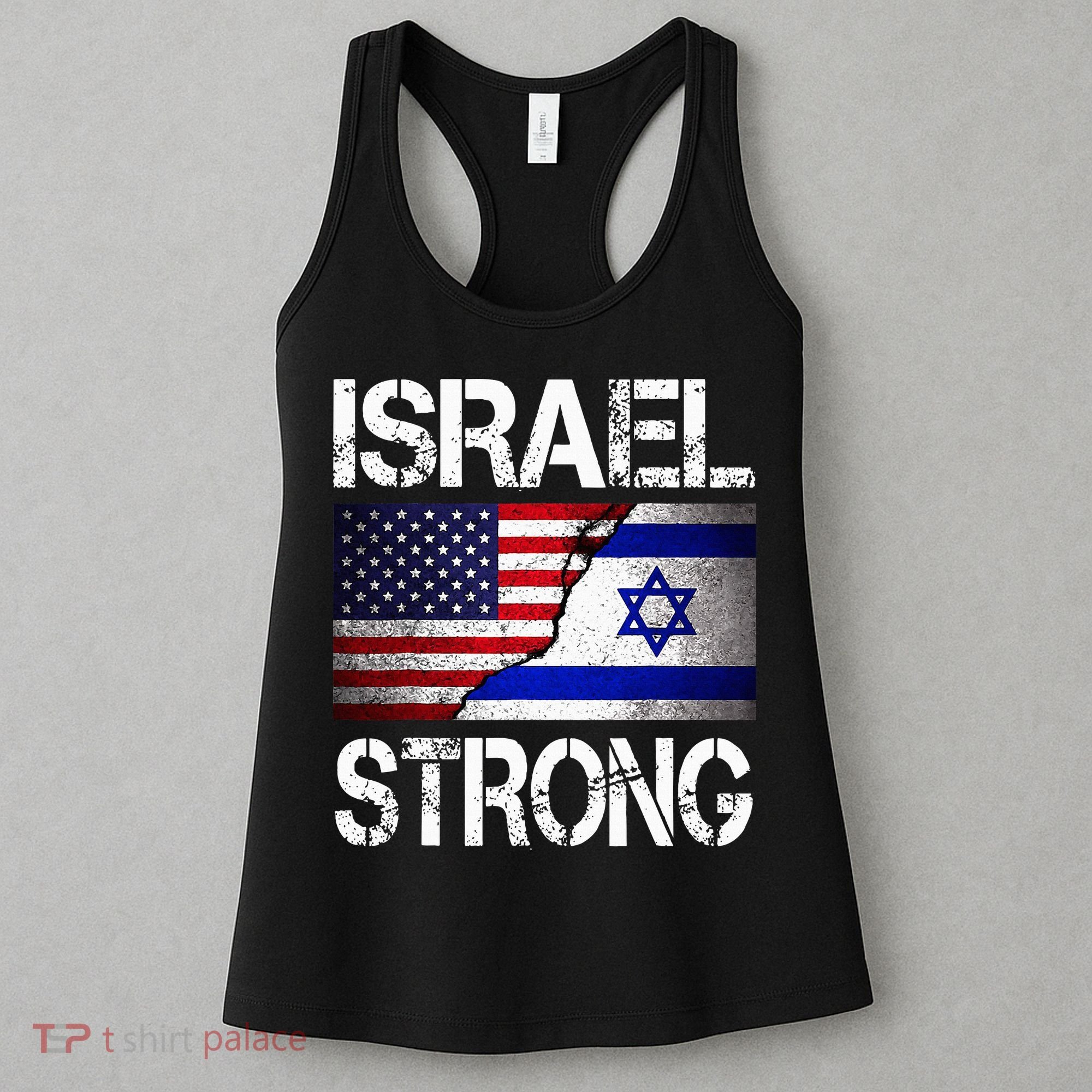 Israel Strong Pray For Israel US Israel Flag Women's Tank Top
