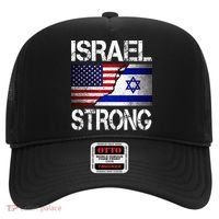 Israel Strong Pray For Israel US Israel Flag Hat thumb 0