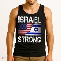 Israel Strong Pray For Israel US Israel Flag Tank Top thumb 3