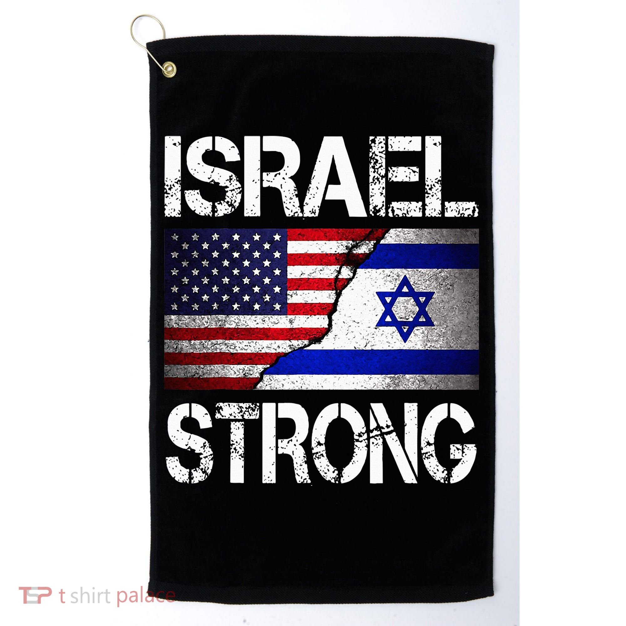Israel Strong Pray For Israel US Israel Flag Golf Towel