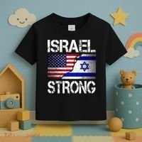 Israel Strong Pray For Israel US Israel Flag Toddler T-Shirt thumb 3