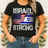 Israel Strong Pray For Israel US Israel Flag Women's T-Shirt thumb 2