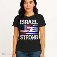 Israel Strong Pray For Israel US Israel Flag Women's T-Shirt thumb 4