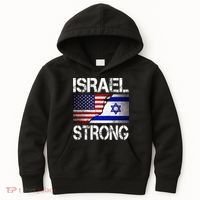 Israel Strong Pray For Israel US Israel Flag Kids Hoodie thumb 0