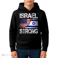 Israel Strong Pray For Israel US Israel Flag Kids Hoodie thumb 4