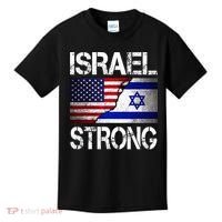 Israel Strong Pray For Israel US Israel Flag Kids T-Shirt thumb 0