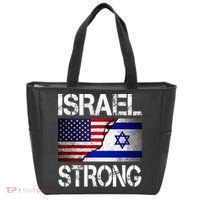 Israel Strong Pray For Israel US Israel Flag Tote Bag thumb 0