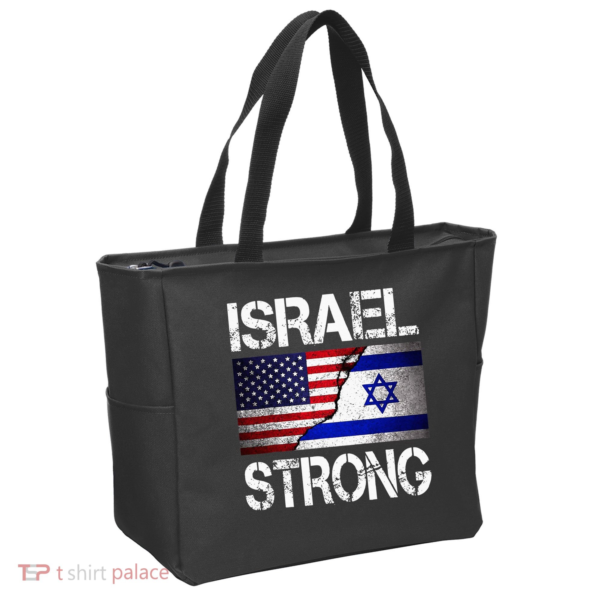 Israel Strong Pray For Israel US Israel Flag Tote Bag