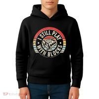 I Still Play With Blocks Racing Maintenance Kids Hoodie thumb 4
