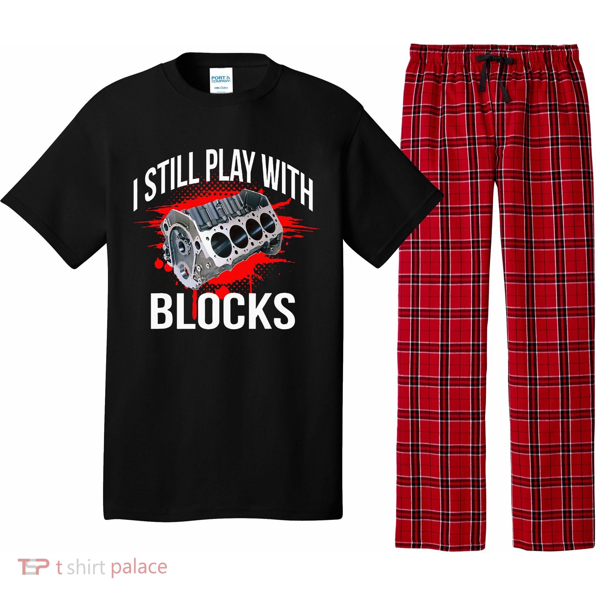 I Still Play With Blocks Funny Mechanic Pajama Set