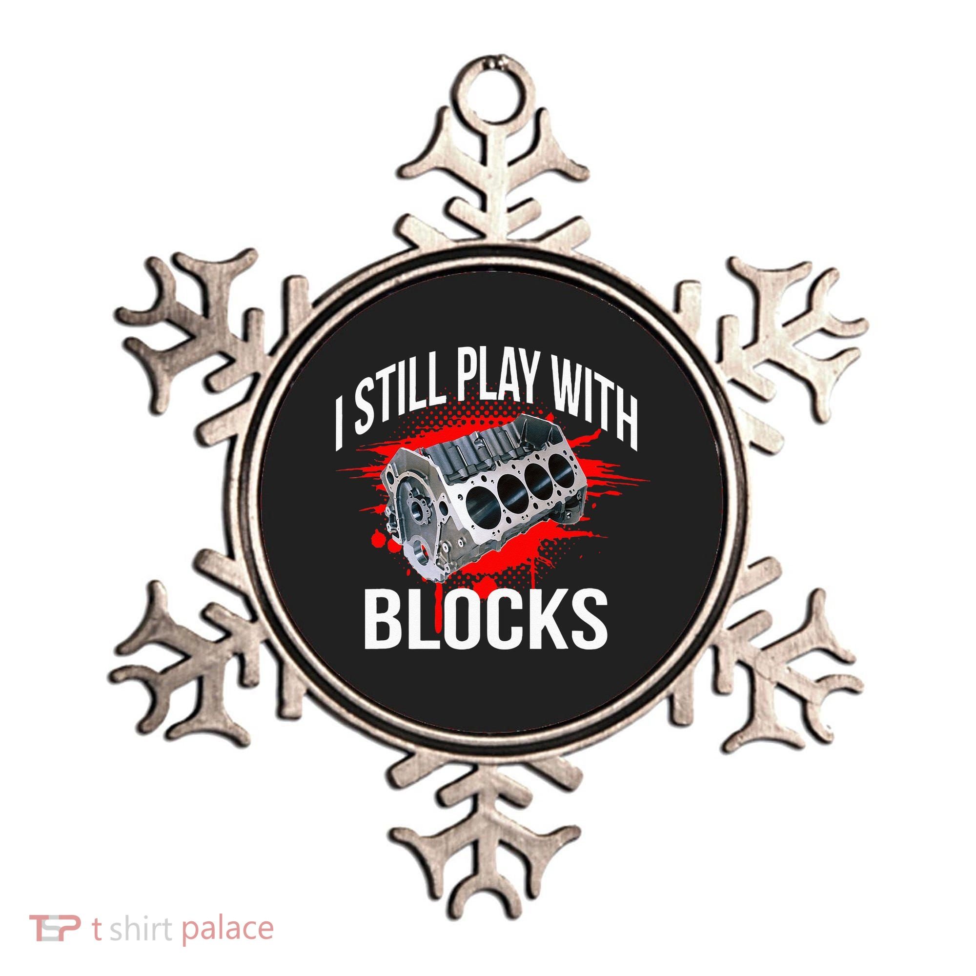 I Still Play With Blocks Funny Mechanic Ornament