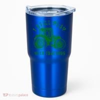 I Still Play With Tractors Gift Cute Bulldozer Farm Gift Tumbler thumb 0