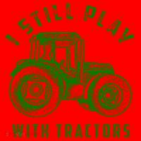 I Still Play With Tractors Gift Cute Bulldozer Farm Gift Santa Hat thumb 1