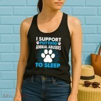 I Support Putting Animal Abusers To Sleep Women's Tank Top thumb 2