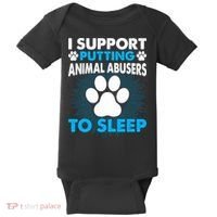 I Support Putting Animal Abusers To Sleep Baby Bodysuit thumb 0