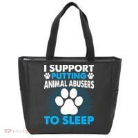 I Support Putting Animal Abusers To Sleep Tote Bag thumb 0