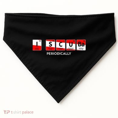 I Scuba Periodically Element Design With Number And Weight USA-Made Doggie Bandana