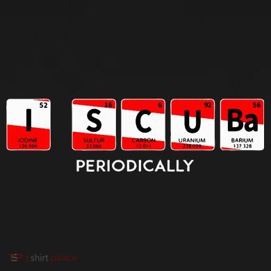 I Scuba Periodically Element Design With Number And Weight Tall Hoodie