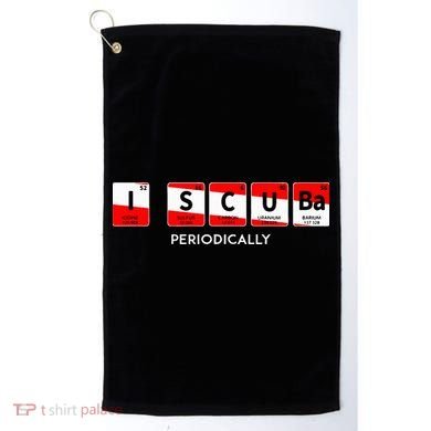 I Scuba Periodically Element Design With Number And Weight Golf Towel