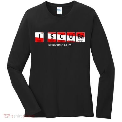 I Scuba Periodically Element Design With Number And Weight Women's Long Sleeve Shirt