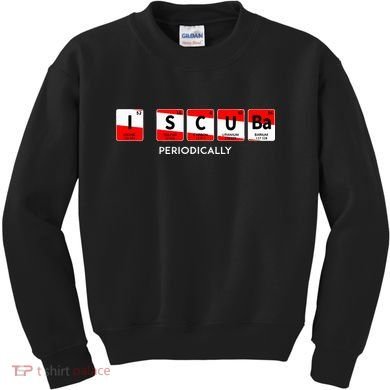 I Scuba Periodically Element Design With Number And Weight Kids Sweatshirt