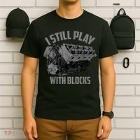 I Still Play With Blocks Racing Maintenance Man Gift T-Shirt thumb 6