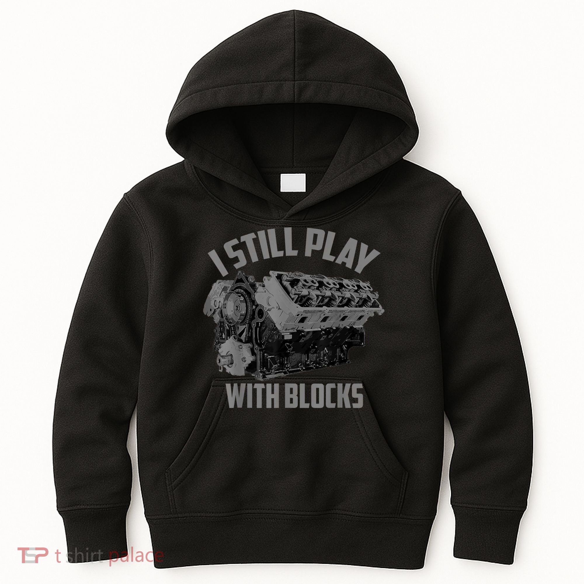 I Still Play With Blocks Racing Maintenance Man Gift Kids Hoodie