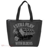 I Still Play With Blocks Racing Maintenance Man Gift Tote Bag thumb 0