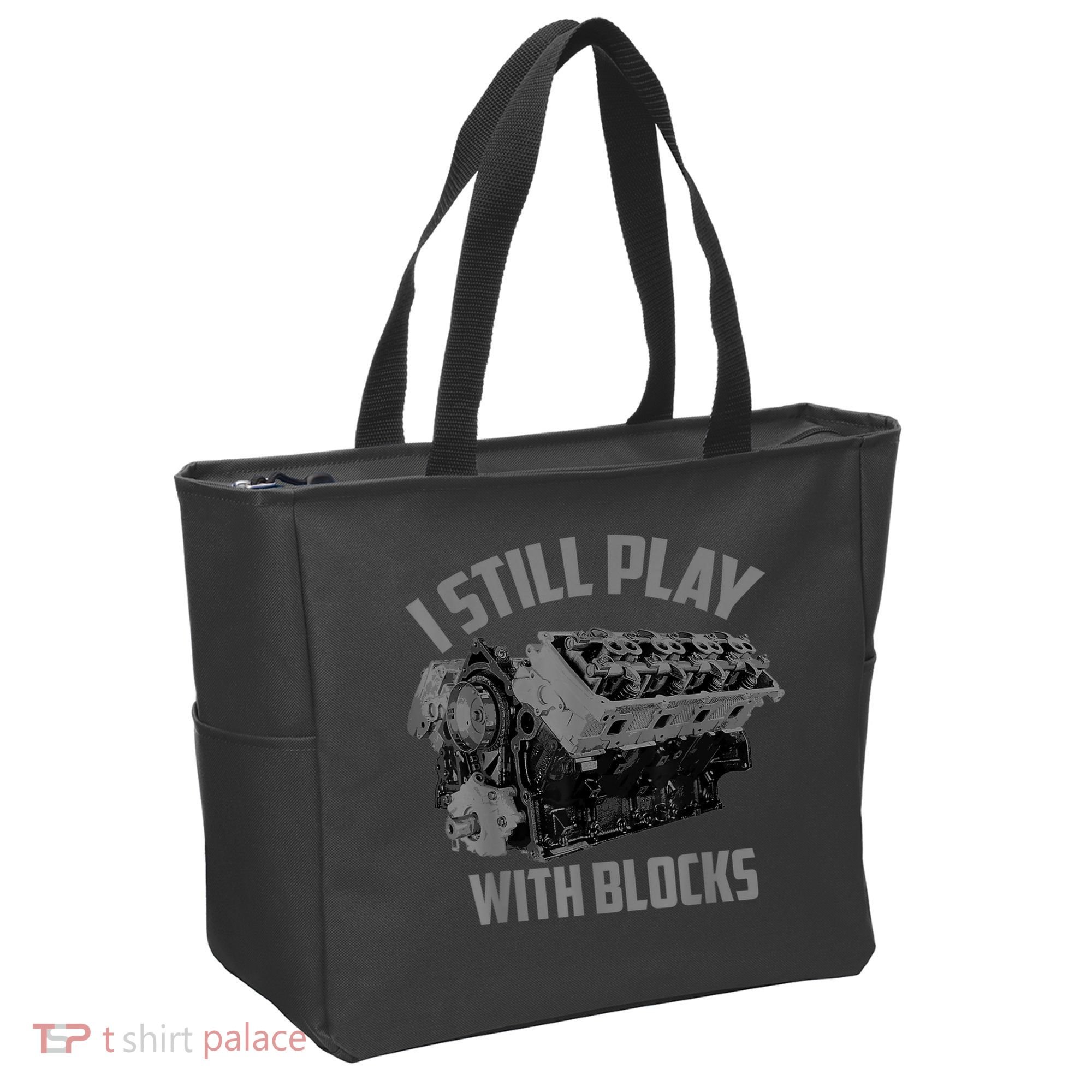 I Still Play With Blocks Racing Maintenance Man Gift Tote Bag