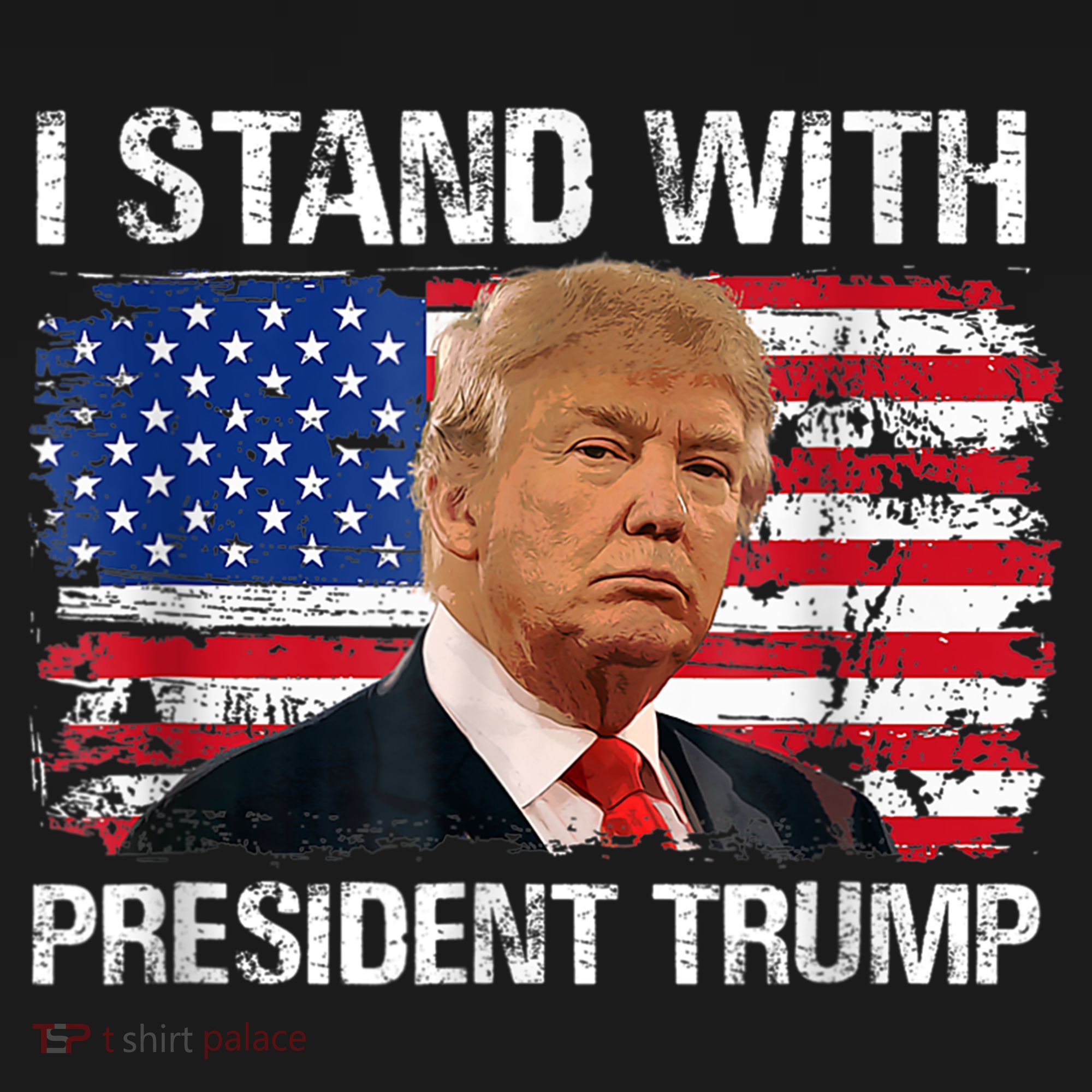 I Stand President Trump American Flag Trump 2024 Women's Hoodie