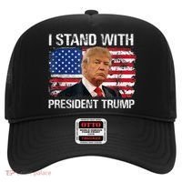 I Stand President Trump American Flag Trump 2024 Hat thumb 0