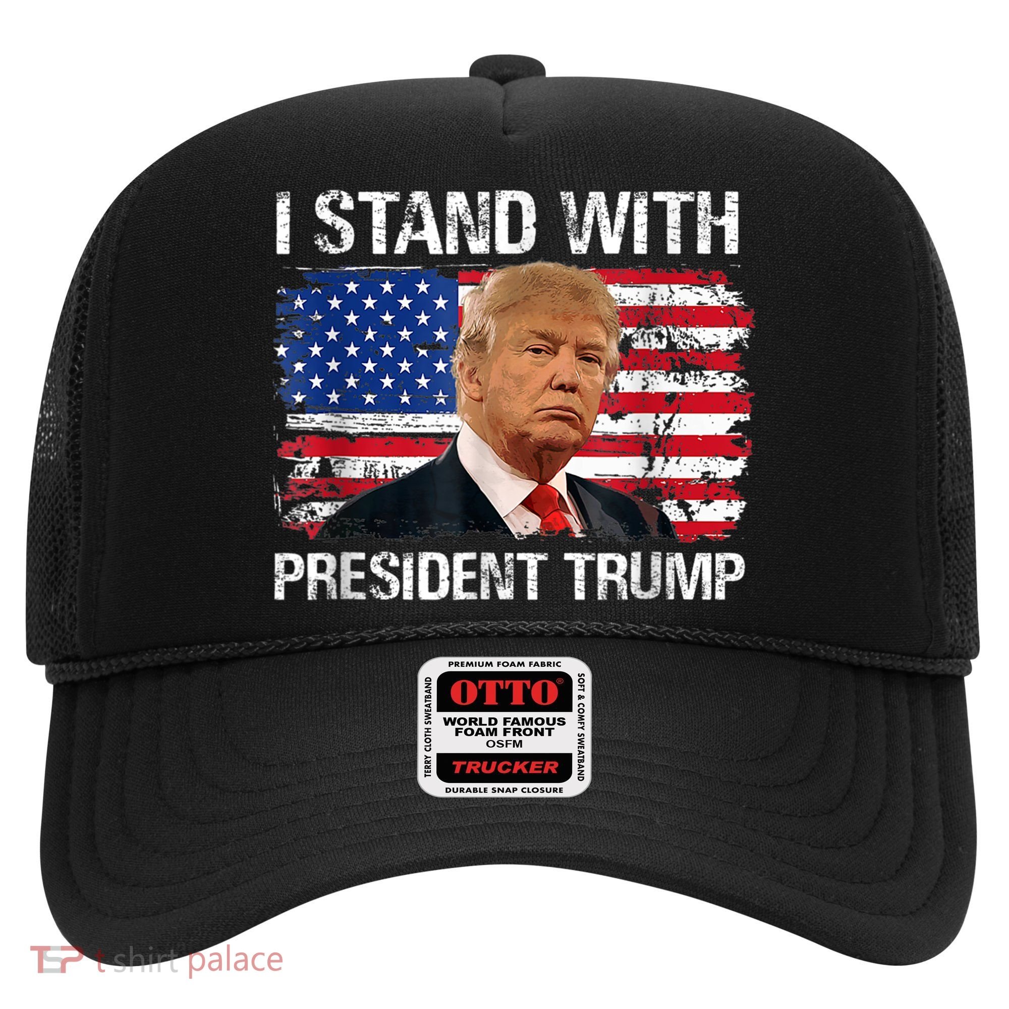 I Stand President Trump American Flag Trump 2024 Hat
