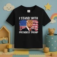 I Stand President Trump American Flag Trump 2024 Toddler T-Shirt thumb 3