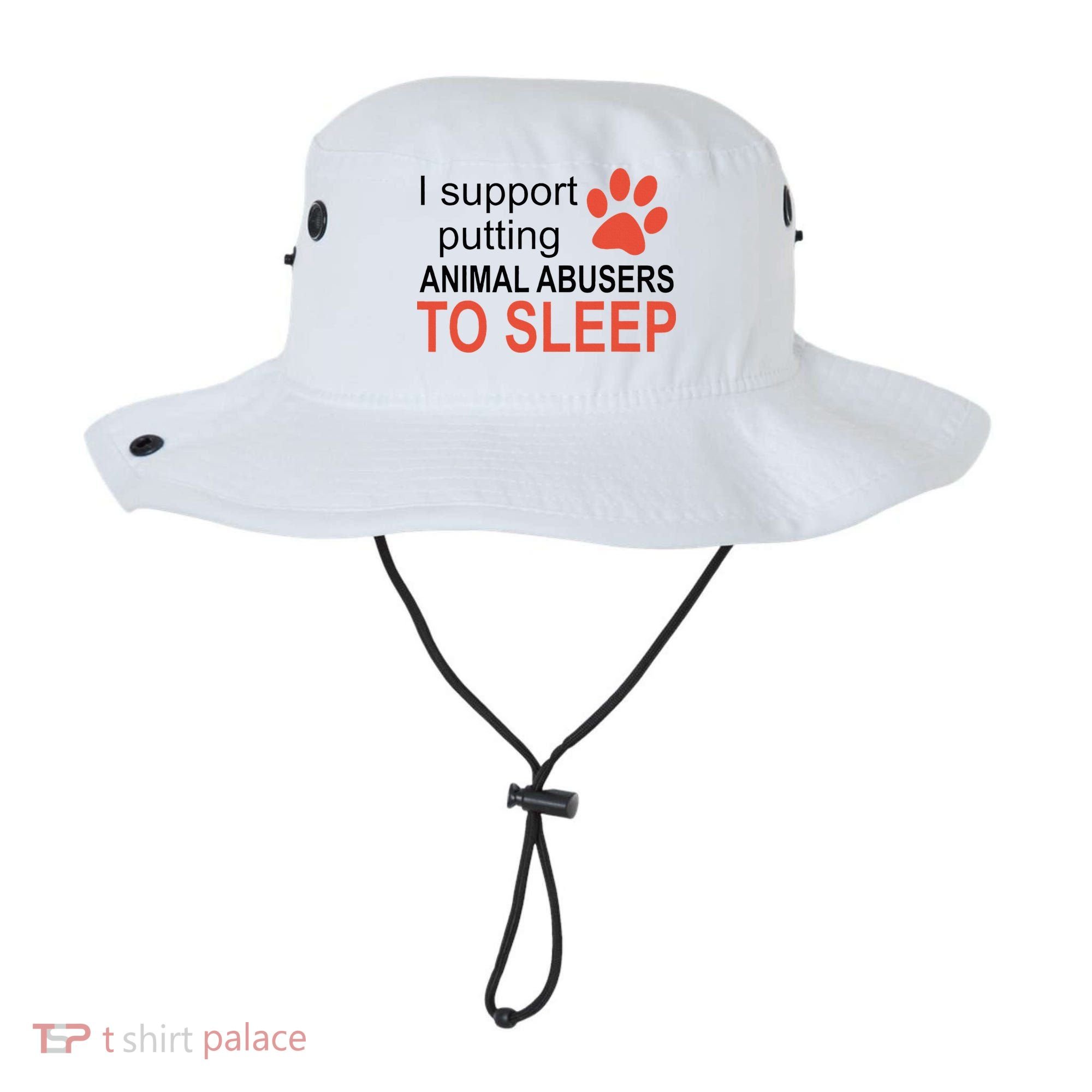 I Support Putting Animal Abusers To Sleep Bucket Hat