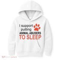 I Support Putting Animal Abusers To Sleep Kids Hoodie thumb 0
