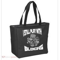 I Still Play With Blocks Meaningful Gift Mechanic Engine Motor Tote Bag thumb 2