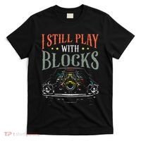 I Still Play With Blocks Vintage Car Engine Block Mechanic T-Shirt thumb 0