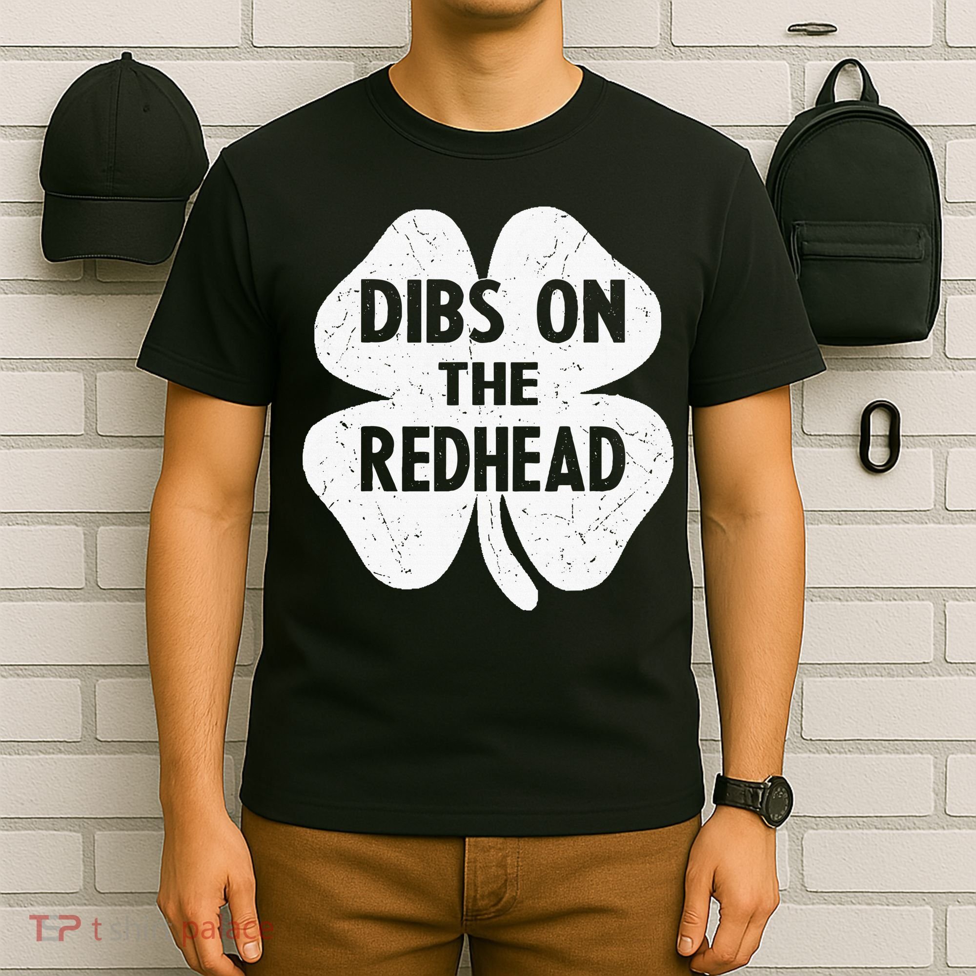Irish St Patricks Day Shamrock Dibs On The Redhead T-Shirt