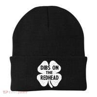 Irish St Patricks Day Shamrock Dibs On The Redhead Beanie thumb 0
