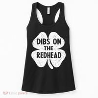 Irish St Patricks Day Shamrock Dibs On The Redhead Women's Tank Top thumb 0