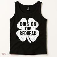 Irish St Patricks Day Shamrock Dibs On The Redhead Tank Top thumb 2