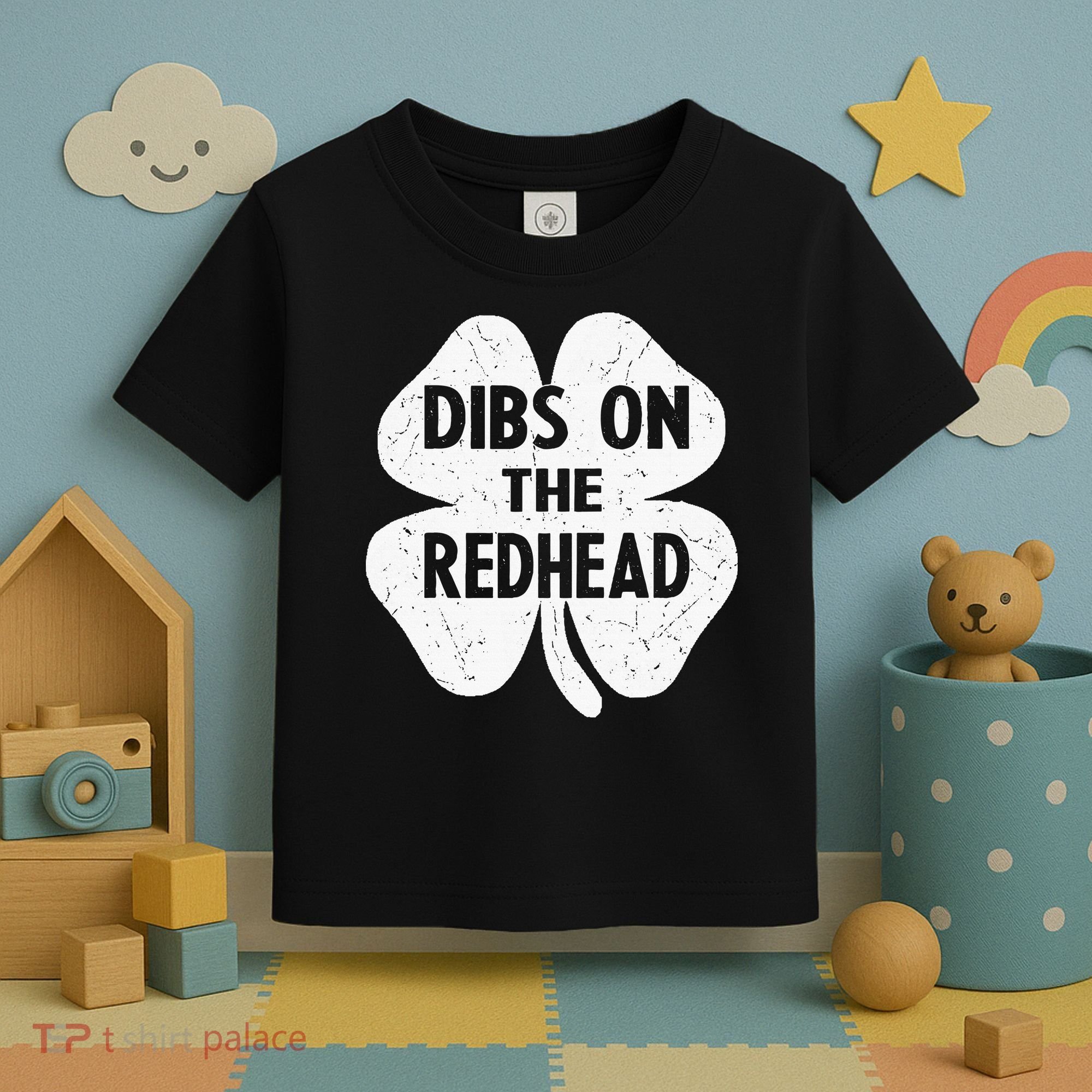 Irish St Patricks Day Shamrock Dibs On The Redhead Toddler T-Shirt