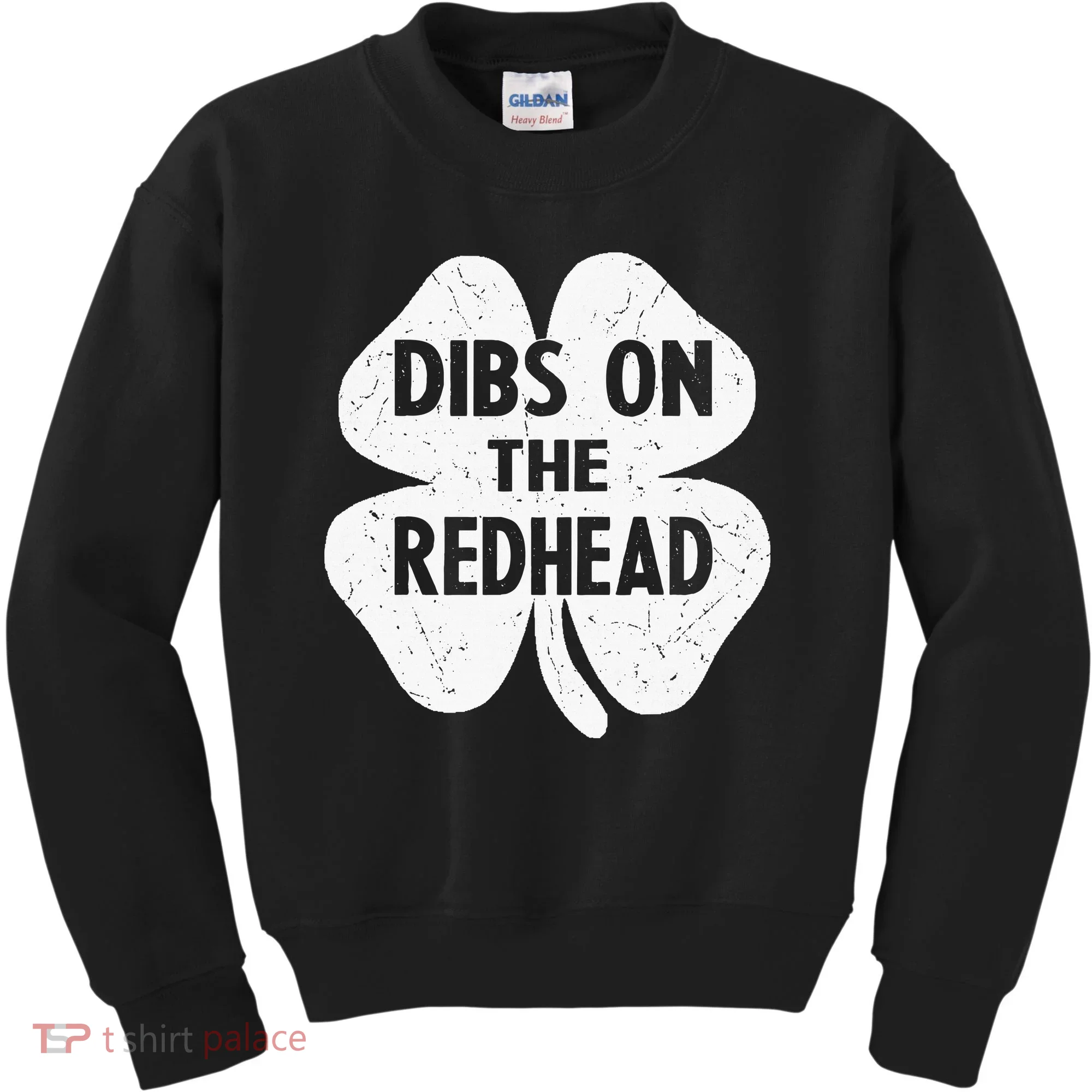 Irish St Patricks Day Shamrock Dibs On The Redhead Kids Sweatshirt
