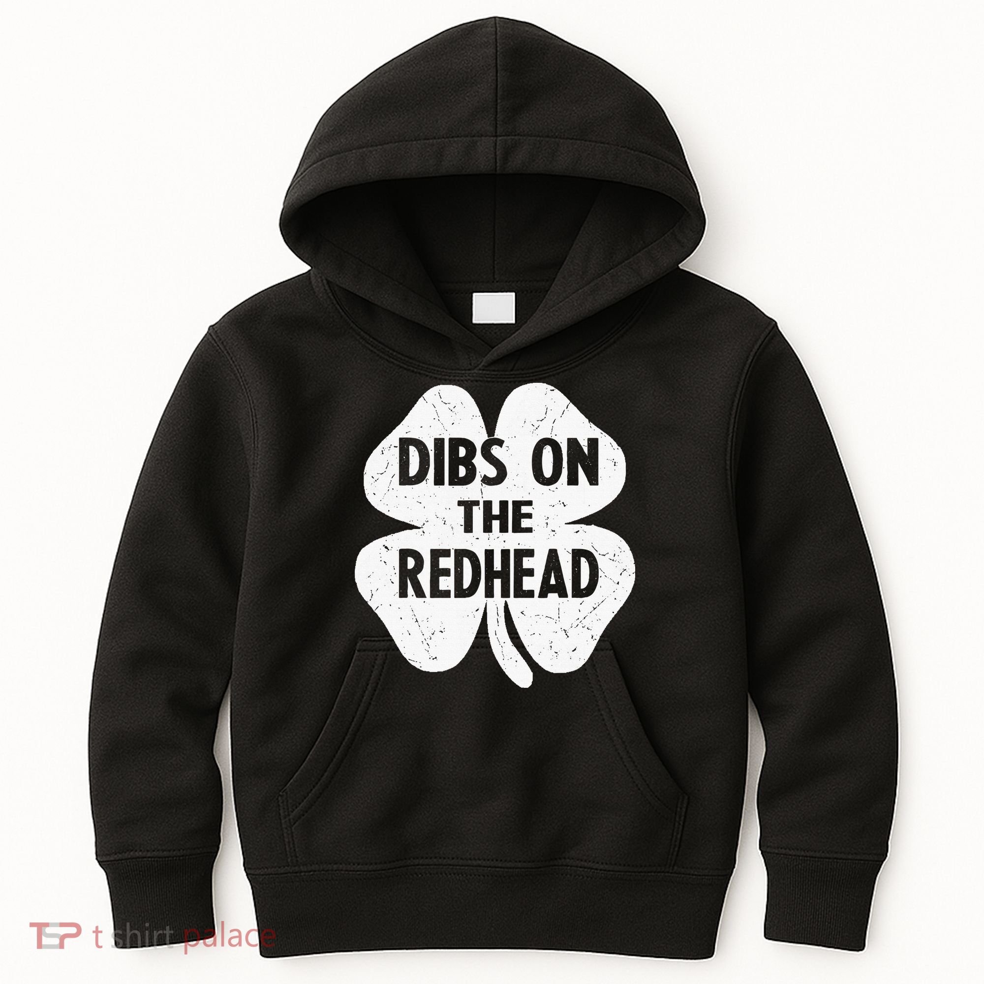 Irish St Patricks Day Shamrock Dibs On The Redhead Kids Hoodie