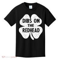 Irish St Patricks Day Shamrock Dibs On The Redhead Kids T-Shirt thumb 0